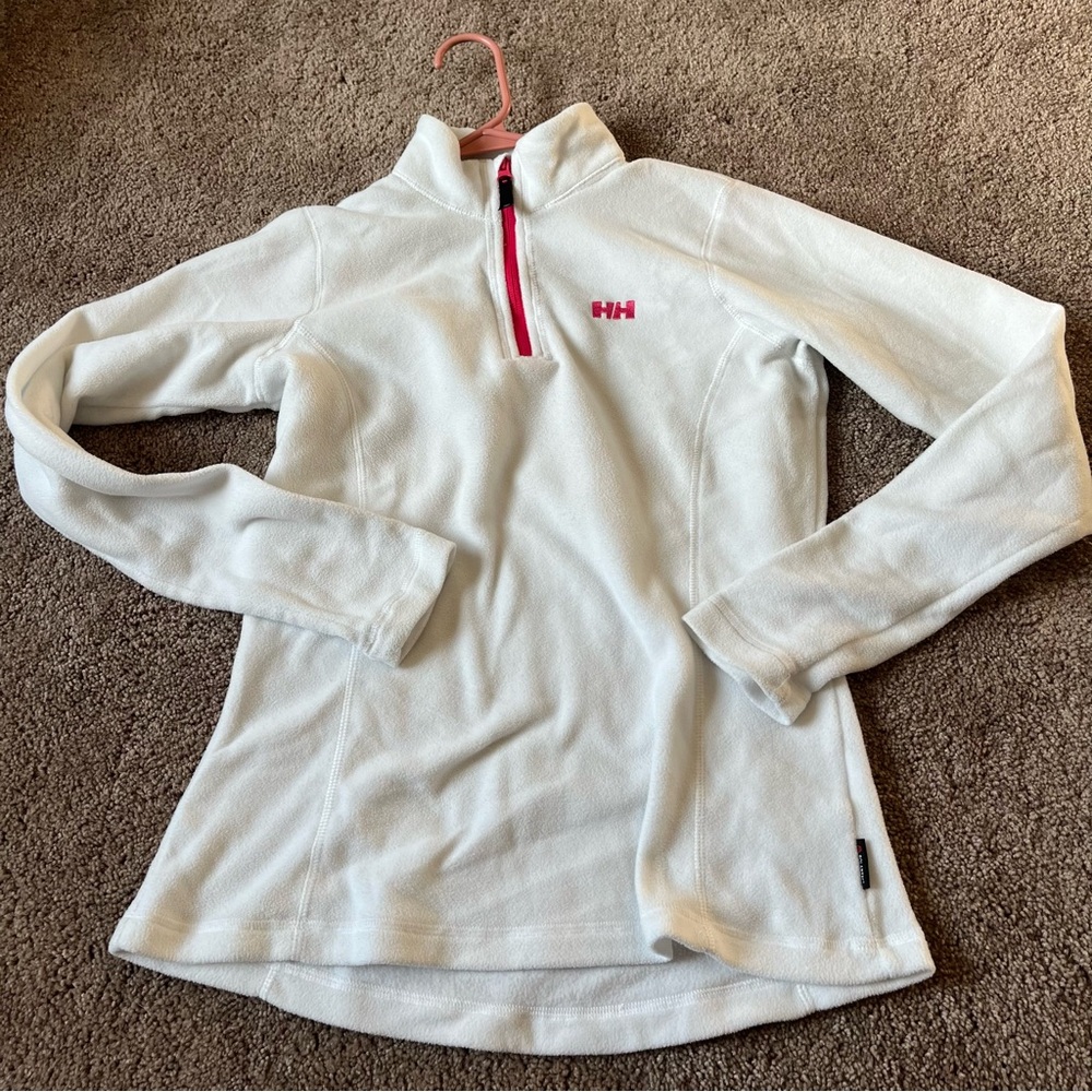 Helly Hansen White Sweater with Red Accent